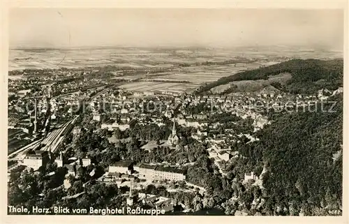 AK / Ansichtskarte Rosstrappe Harz Region Panorama Thale