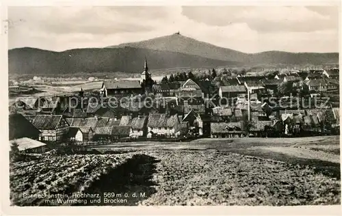 AK / Ansichtskarte Benneckenstein Harz Panorama mit Wurmberg Brocken