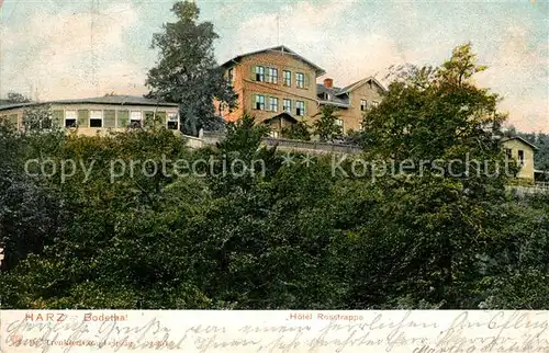 AK / Ansichtskarte Bodetal Harz Hotel Rosstrappe Kat. Treseburg