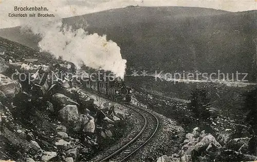 AK / Ansichtskarte Brockenbahn Eckerloch Brocken Kat. Bergbahn