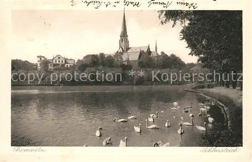 AK / Ansichtskarte Chemnitz Schlossteich Schlosskirche Kat. Chemnitz