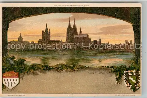 AK / Ansichtskarte Koeln Rhein Panorama Dom Kirche Kat. Koeln