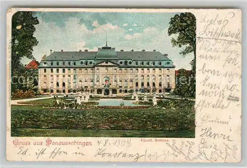 AK / Ansichtskarte Donaueschingen Fuerstliches Schloss Kat. Donaueschingen