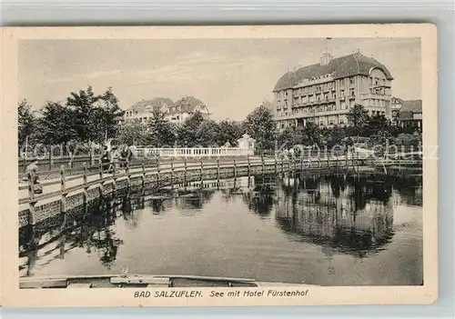 AK / Ansichtskarte Bad Salzuflen See Hotel Fuerstenhof Kat. Bad Salzuflen