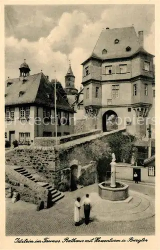 AK / Ansichtskarte Idstein Rathaus mit Hexenturm und Burgtor Kat. Idstein