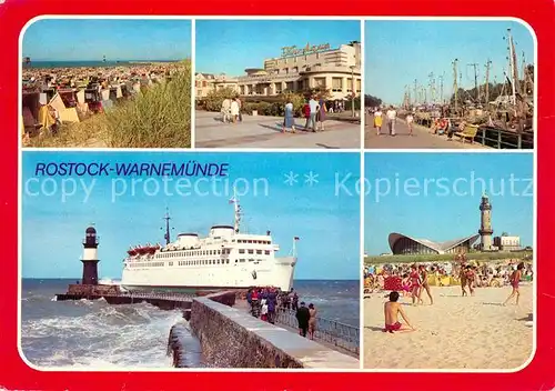 AK / Ansichtskarte Rostock Warnemuende Strand Kurhaus Am Alten Strom Mole  Kat. Rostock