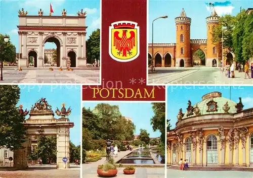 AK / Ansichtskarte Potsdam Brandenburger Tor Nauener Tor Jaegertor Freundschaftsinsel Schloss Sanssouci Kat. Potsdam