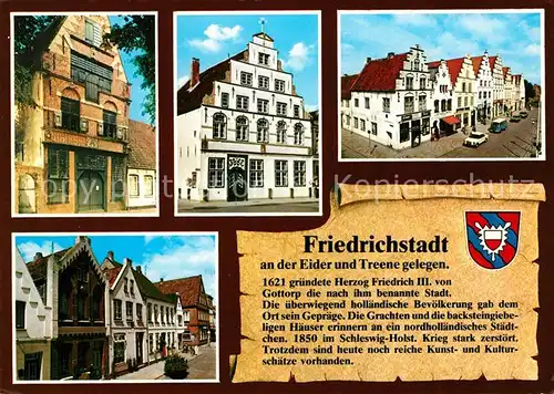 AK / Ansichtskarte Friedrichstadt Eider Alte Muenze Paludanushaus Hist Giebelhaeuser am Markt  Kat. Friedrichstadt