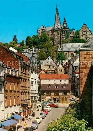 AK / Ansichtskarte Marburg Lahn Gutenbergstrasse mit Schloss Kat. Marburg