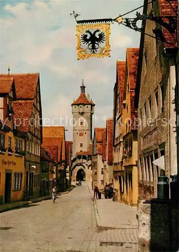 AK / Ansichtskarte Rothenburg Tauber Klingengasse Kat. Rothenburg ob der Tauber