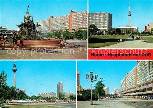 AK / Ansichtskarte Berlin Neptunbrunnen Magistrale Palast der Republik Alexanderstrasse Fernseh und UKW Turm Kat. Berlin