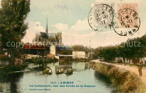 AK / Ansichtskarte Amiens Cathedrale vue des bords de la Somme Kat. Amiens