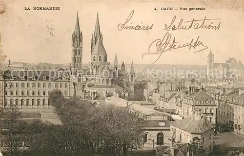 AK / Ansichtskarte Caen Vue generale Eglise Kat. Caen