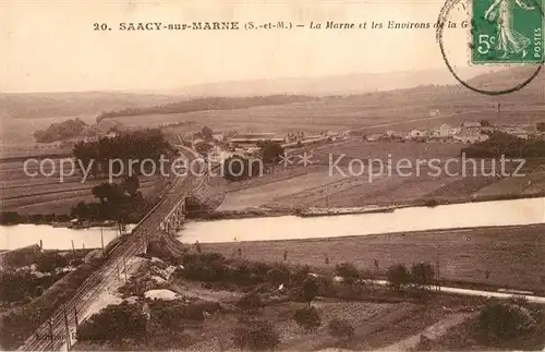 AK / Ansichtskarte Saacy sur Marne Panorama Vallee de la Marne Chemin de Fer Kat. Saacy sur Marne