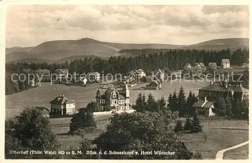 AK / Ansichtskarte Oberhof Thueringen Blick nach dem Schneekopf vom Hotel Wuenscher Kat. Oberhof Thueringen