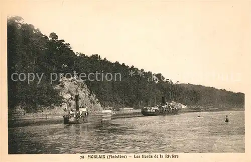 AK / Ansichtskarte Morlaix Les Bords de la Riviere Vapeurs Kat. Morlaix