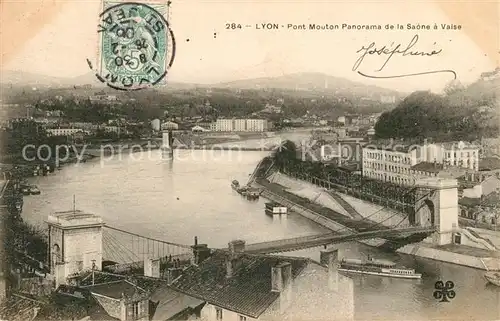 AK / Ansichtskarte Lyon France Pont Mouton Panorama de la Saone a Vaise Kat. Lyon