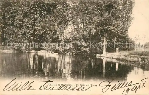 AK / Ansichtskarte Manneville es Plains Un coin de l Etang pres du Chateau Kat. Manneville es Plains