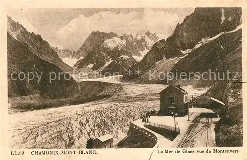 AK / Ansichtskarte Chamonix Mer de Glace vue de Montenvers Kat. Chamonix Mont Blanc