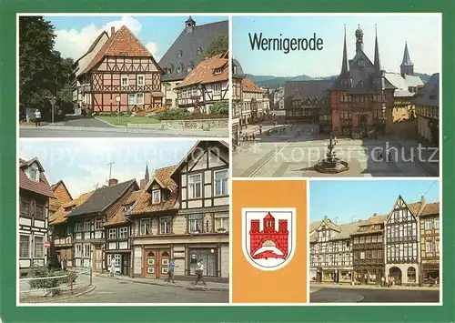 AK / Ansichtskarte Wernigerode Harz Klintgasse Rathaus am Markt Kleinstes Haus der Stadt Breite Strasse Kat. Wernigerode