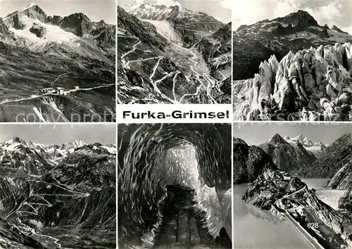 AK / Ansichtskarte Furka mit Grimsel Teilansichten Hoehle Kat. Furka