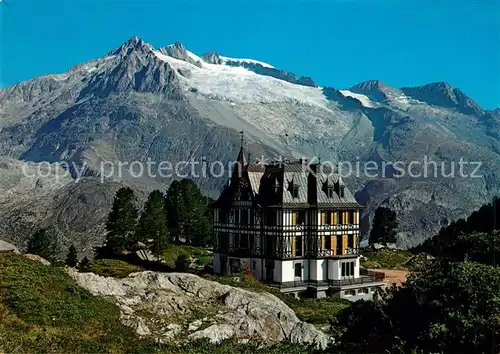 AK / Ansichtskarte Wallis Valais Kanton Naturschutzzentrum Aletschwald Riederfurka Riederalp Fusshoerner und Geisshorn Kat. Sion