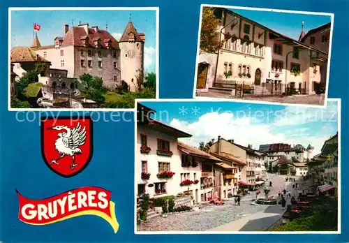 AK / Ansichtskarte Gruyeres FR Schloss Ortsmotive Kat. Gruyeres