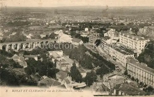 AK / Ansichtskarte Royat les Bains Fliegeraufnahme et Clermont