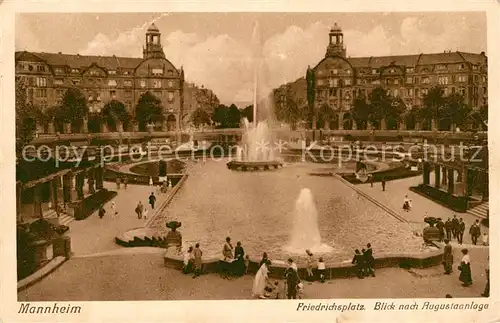 AK / Ansichtskarte Mannheim Friedrichsplatz mit Augustaanlage Kat. Mannheim