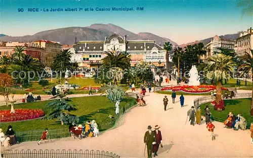 AK / Ansichtskarte Nice Alpes Maritimes Le Jardin albert et le Casino Municipal Kat. Nice
