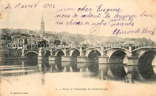 AK / Ansichtskarte Saint Cloud Pont