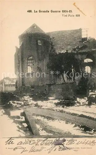 AK / Ansichtskarte Hebuterne Eglise grande Guerre 1914 15 Kat. Hebuterne