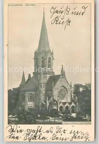 AK / Ansichtskarte Karlsruhe Baden Christuskirche