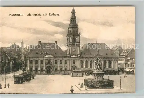 AK / Ansichtskarte Mannheim Marktplatz mit Rathaus Kat. Mannheim