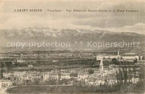 AK / Ansichtskarte Saint Didier Vaucluse Vue generale Sainte Garde et le Mont Ventoux Kat. Saint Didier