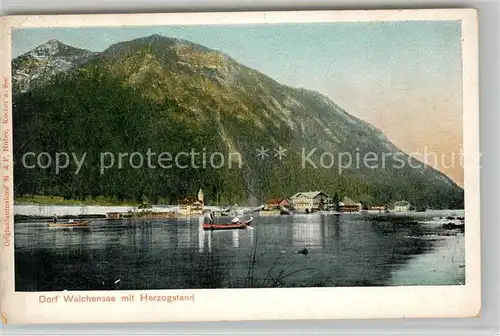 AK / Ansichtskarte Walchensee mit Herzogstand Kat. Kochel a.See