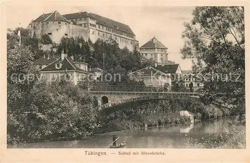 AK / Ansichtskarte Tuebingen Schloss mit Alleenbruecke Kat. Tuebingen