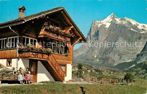 AK / Ansichtskarte Grindelwald Gasthof mit Wetterhorn Kat. Grindelwald