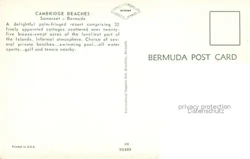 AK / Ansichtskarte Bermuda Cambridge Beaches Kat. Bermuda