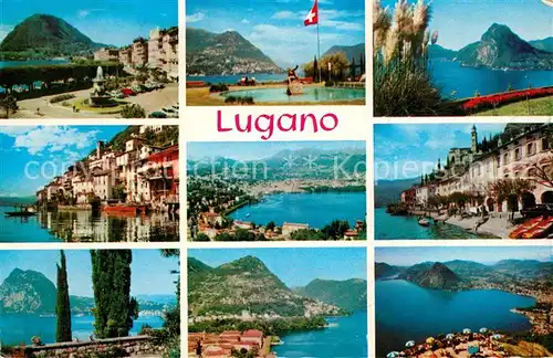 AK / Ansichtskarte Lugano Lago di Lugano Teilansichten
