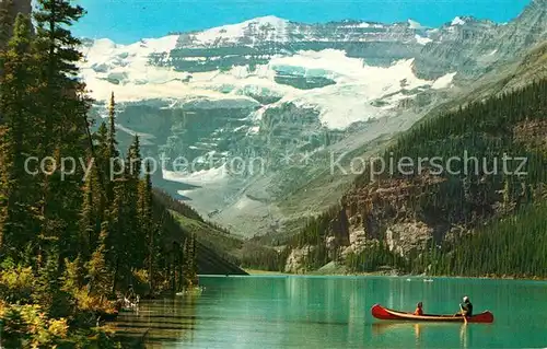 AK / Ansichtskarte Lake Louise and Victoria Glacier Canadian Rockies Kat. Banff Nationalpark