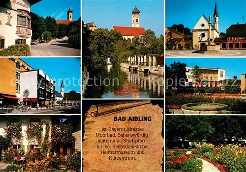 AK / Ansichtskarte Bad Aibling Ratskeller Strassenpartien Kirche Park Kat. Bad Aibling