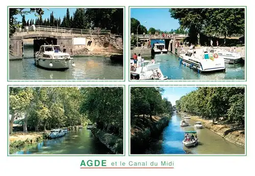 AK / Ansichtskarte Agde Ecluse ronde sur le Canal du Midi et les canaux qui y menent Kat. Agde