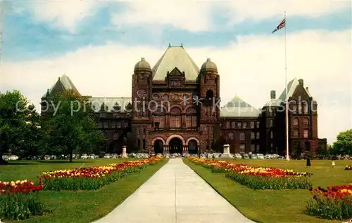 AK / Ansichtskarte Toronto Canada Parliament Buildings and Tulips Kat. Ontario