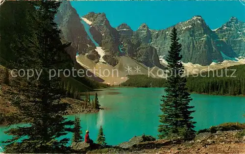 AK / Ansichtskarte Banff Canada Moraina Lake in the Valley of Ten Peaks Kat. Banff