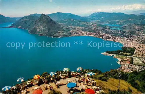 AK / Ansichtskarte Lugano Lago di Lugano Veduta dalla vetta del Bre