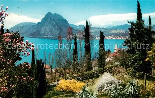 AK / Ansichtskarte Lugano Lago di Lugano San Salvatore visiti da Castagnola