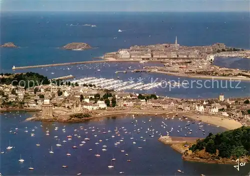 AK / Ansichtskarte Saint Servan sur Mer Vue aerienne sur la tour Solidor Port de plaisance Cite corsaire