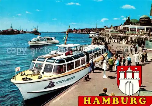 AK / Ansichtskarte Hamburg Ausflugsdampfer Hafen Wappen Kat. Hamburg