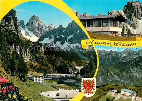 AK / Ansichtskarte Axamer Lizum mit Kalkkoegel Gipfelhaus am Hoadl Naturfreundehaus Birgitzkoepfl Olympische Winterspiele 1976 Kat. Axams